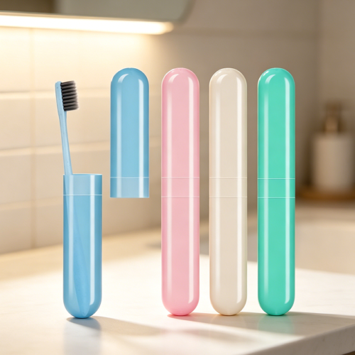 4-Pack Portable Toothbrush Travel Protector Case