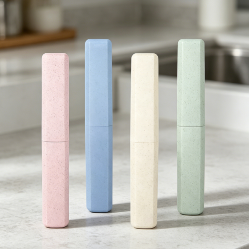 4-Pack Breathable Plastic Toothbrush Travel Holder