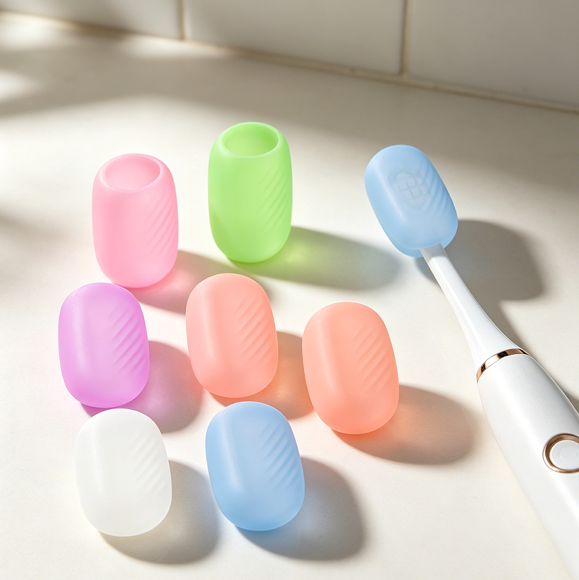 6-Pack Silicone Toothbrush Head Protector Caps