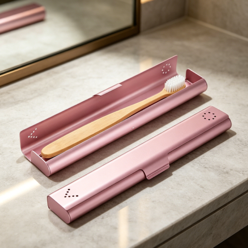 Aluminium Portable Manual Toothbrush Travel Case