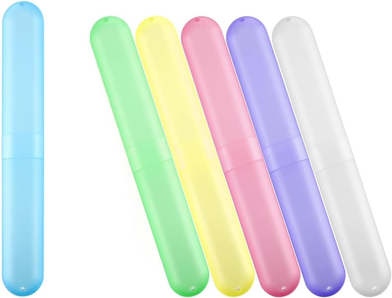 6-Pack Clear Breathable Portable Toothbrush Holders - Image 2