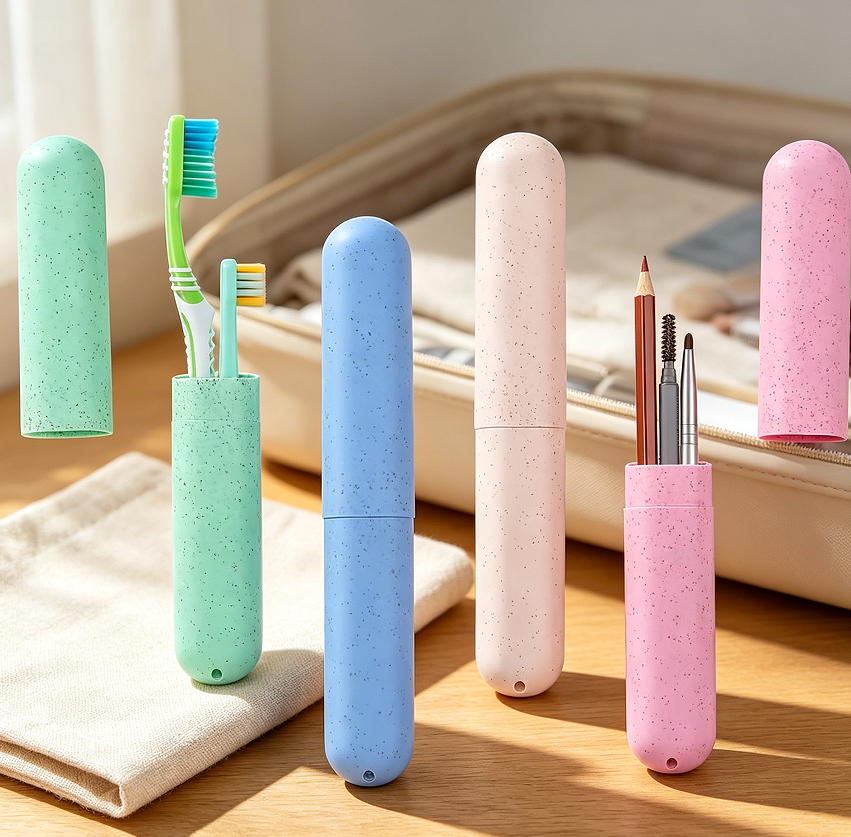 4-Pack Ventilated Toothbrush Travel Storage Case