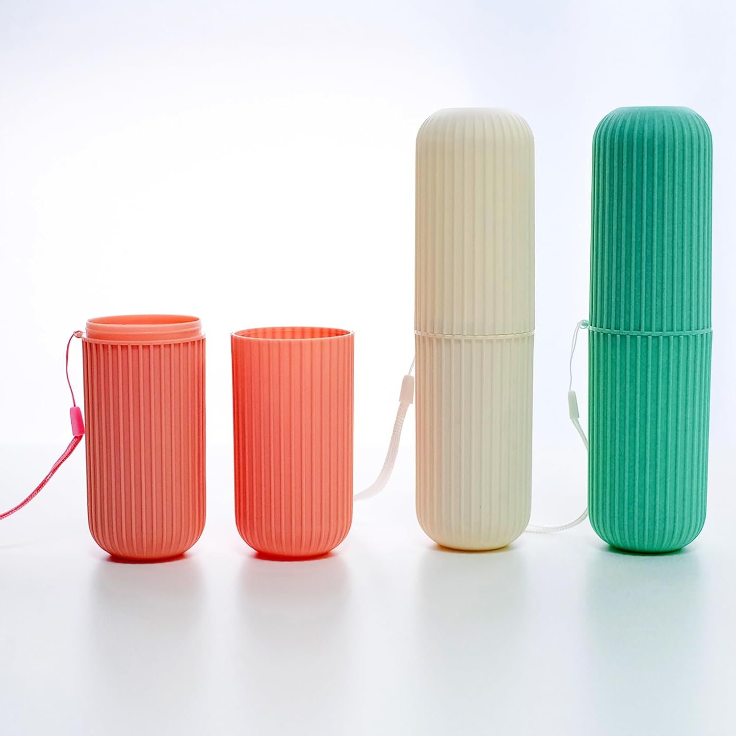 3-Pack Multifunction Portable Toothbrush Travel Cup