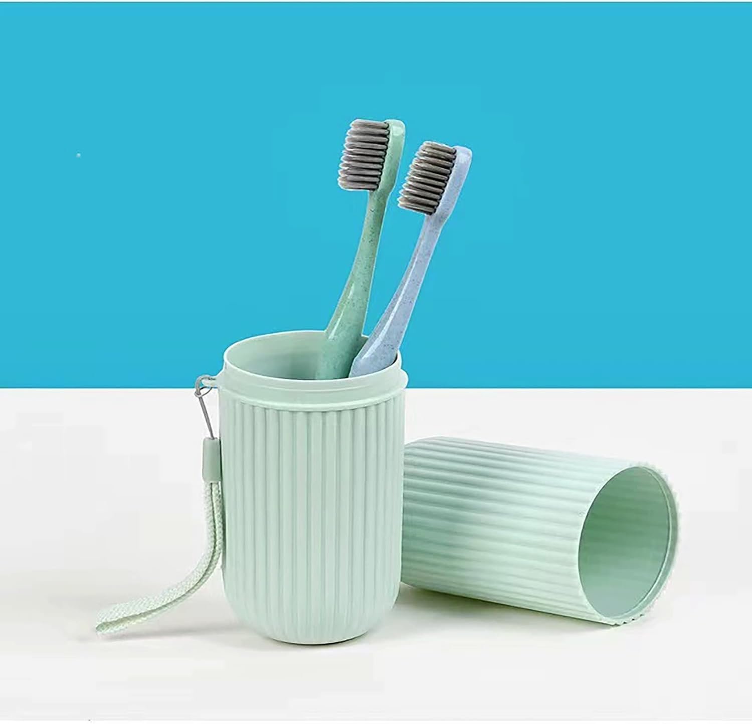 3-Pack Multifunction Portable Toothbrush Travel Cup - Image 2