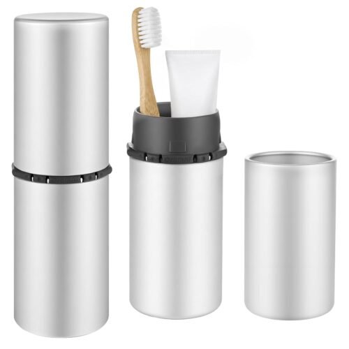 Aluminium Toothbrush Toothpaste Travel Cup Holder