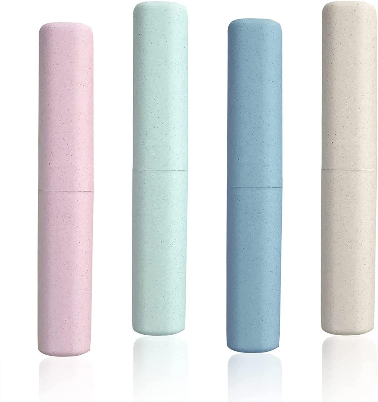 4-Pack Breathable Portable Toothbrush Travel Containers
