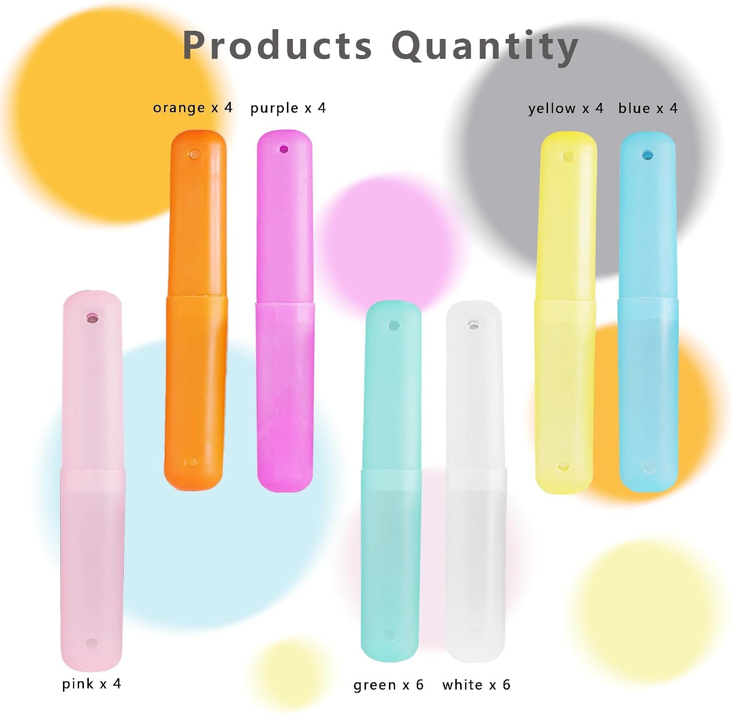 32-Pack Transparent Frosted Plastic Toothbrush Protector - Image 2