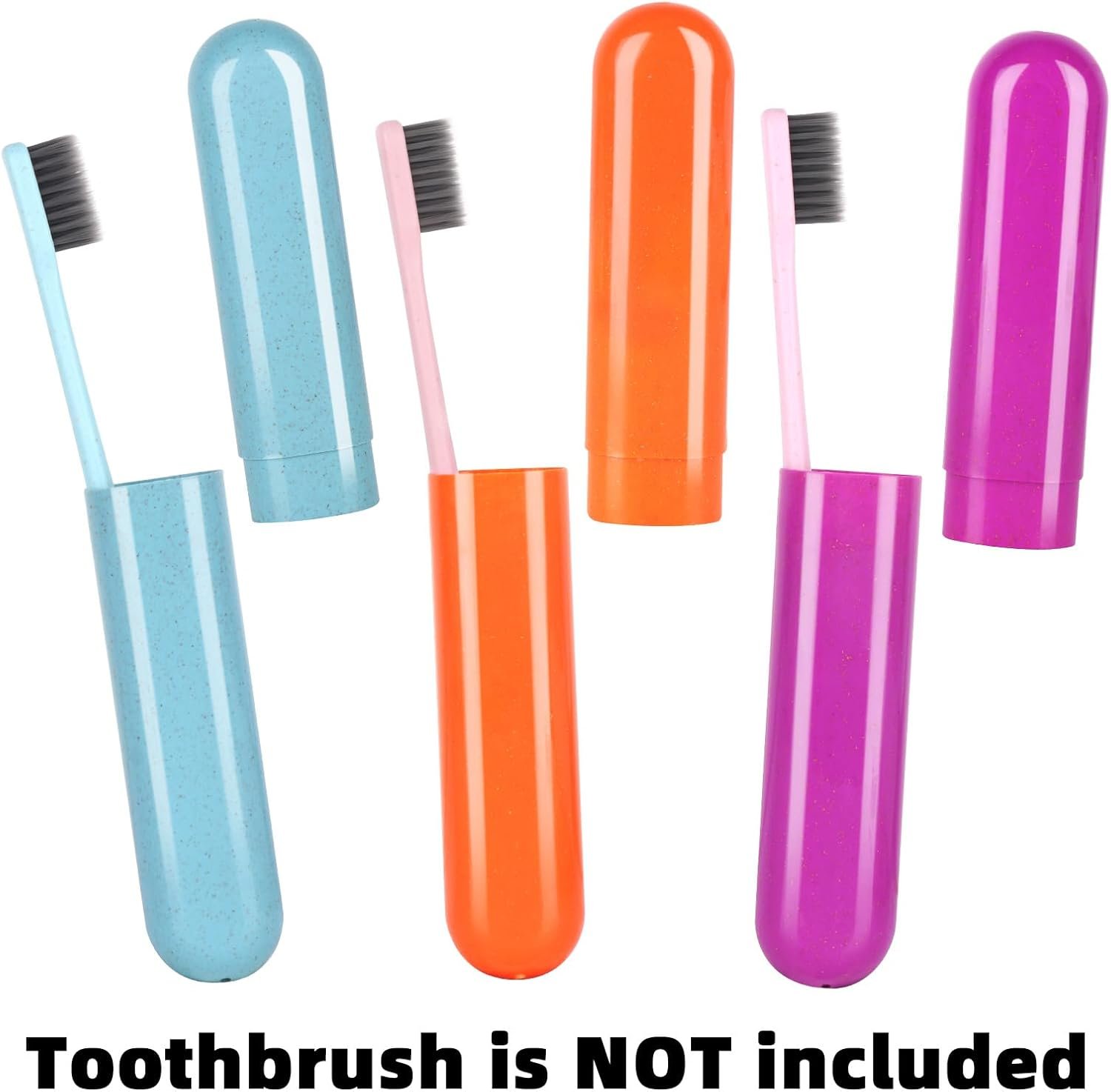 6-Pack Wheat Straw Toothbrush Protector Covers - Image 2