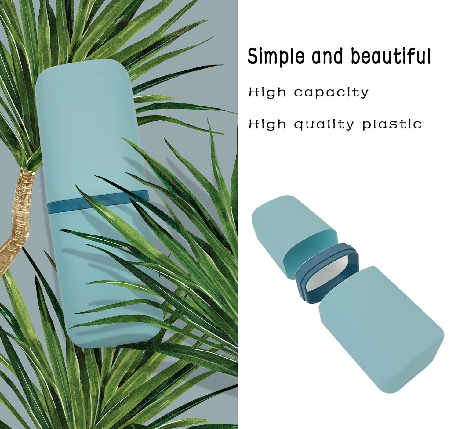 Travel Toothbrush Toothpaste Holder with Cup - Image 2