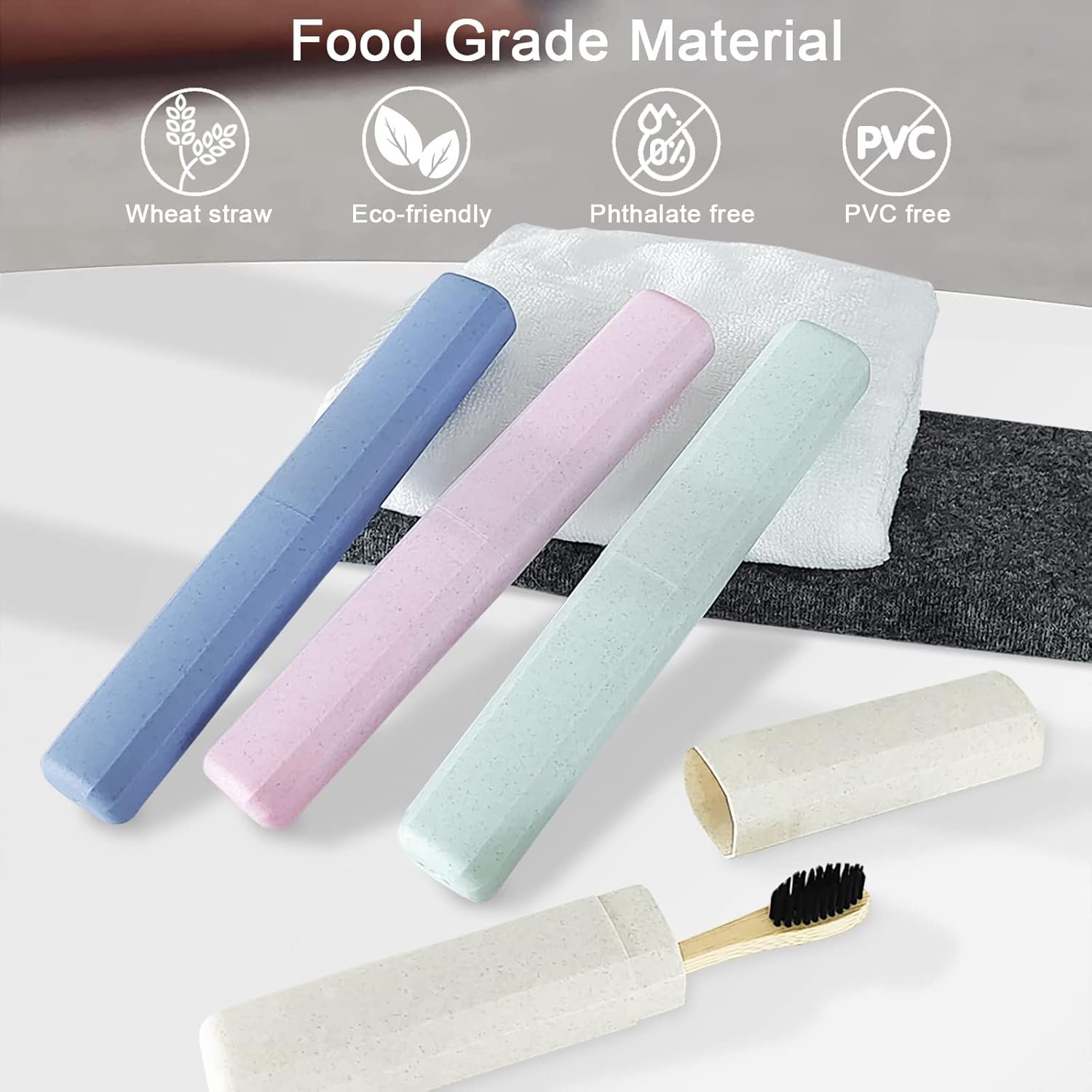4-Pack Breathable Plastic Toothbrush Travel Holder - Image 2