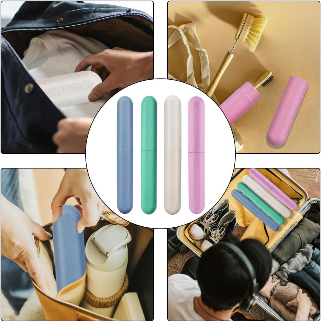 4-Pack Dust-Proof Toothbrush Travel Storage Containers - Image 2