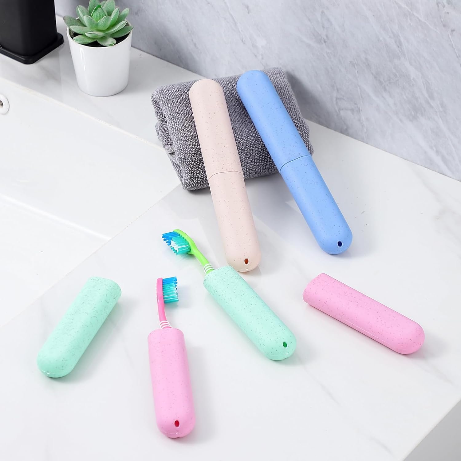 4-Pack Ventilated Toothbrush Travel Storage Case - Image 2