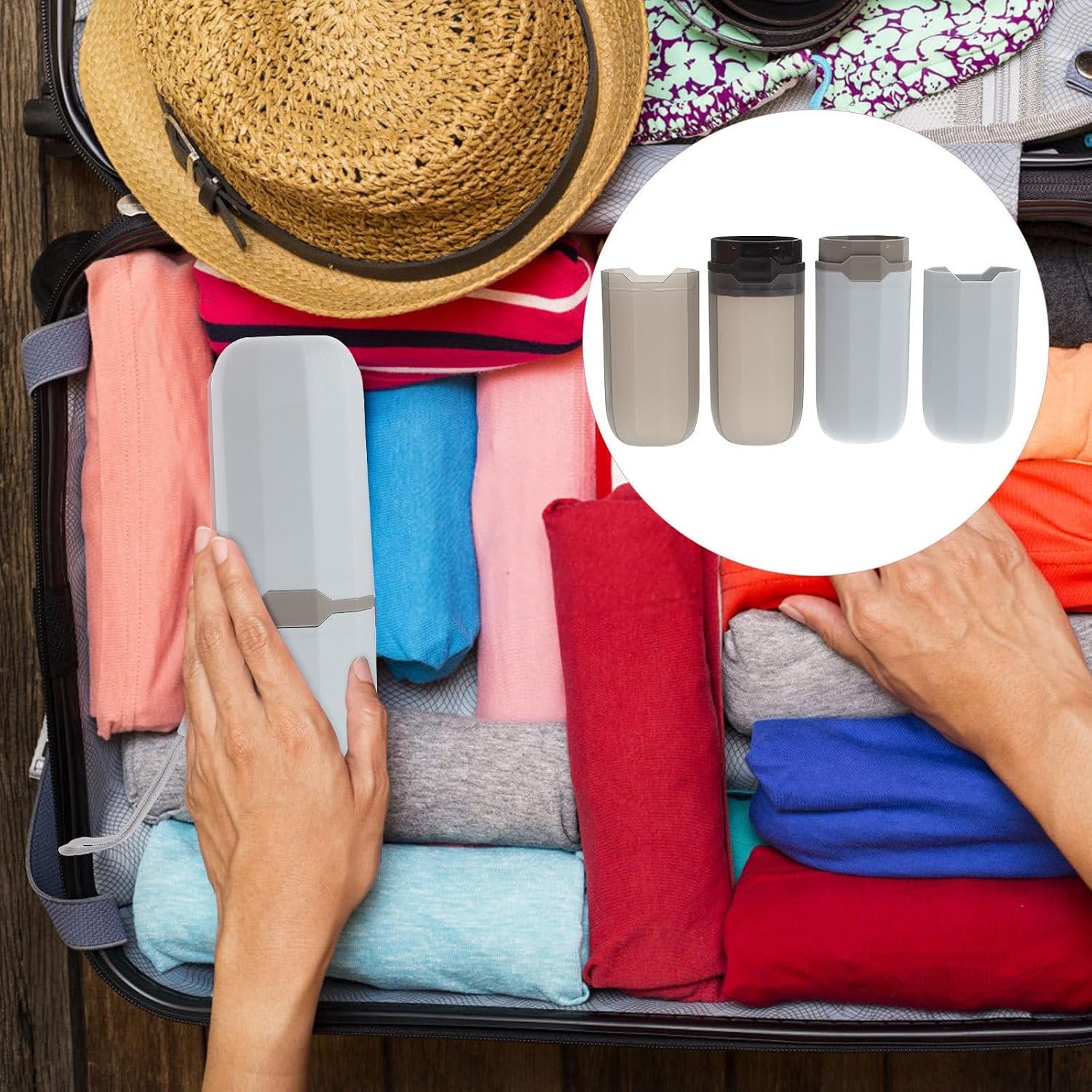 2-Pack Portable Toothbrush Capsule Storage Box - Image 2